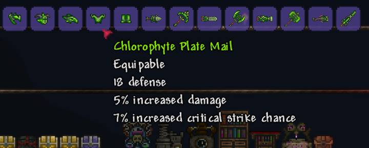 Terraria Chlorophyte Farming and Mining