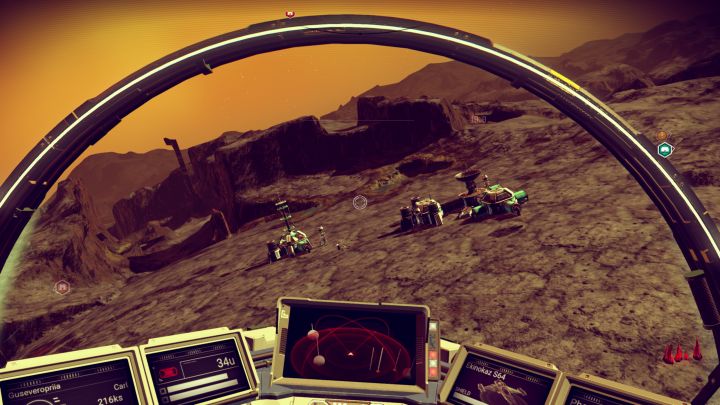 Exploring planets by flying around them in No Man's Sky