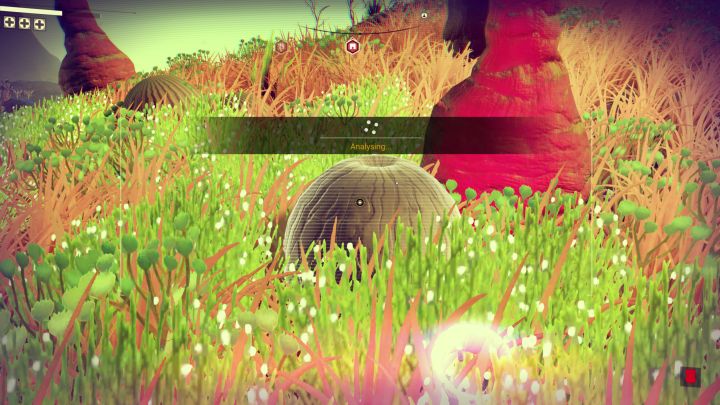 The analysis visor module in No Man's Sky lets you analyze plants and animals.