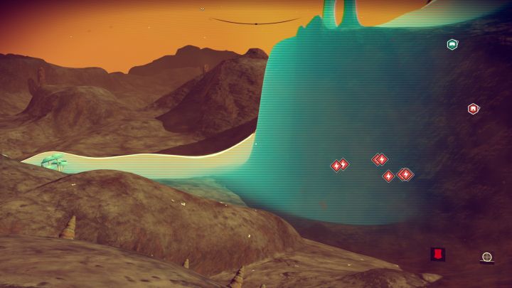 Use the scanner to have icons appear on your HUD in No Man's Sky