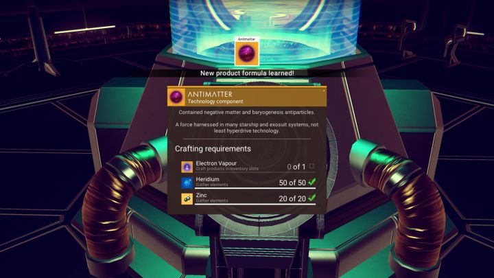 Learn to make Antimatter in No Man's Sky