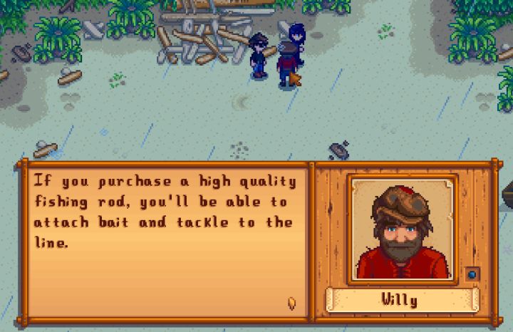 Stardew Valley Fishing Poles are bought from Willy when you are high enough level to use them.