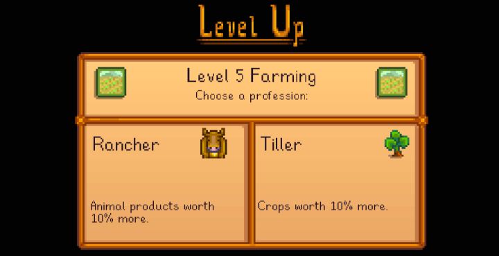 Professions in Stardew Valley