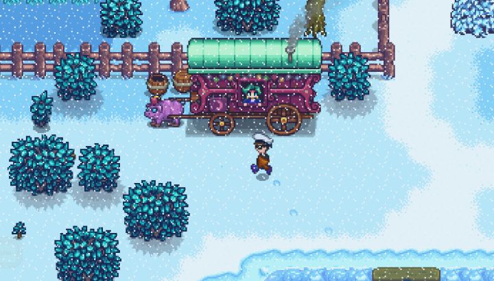 The traveling cart in Stardew Valley