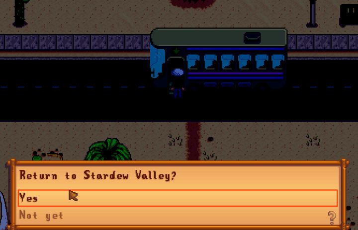 return home from the skull cavern in Stardew Valley