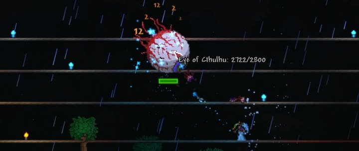 Eye of Cthulhu is susceptible to frostburn arrows' damage over time effect