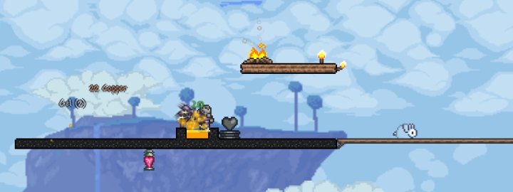 Using honey for health regeneration in Terraria