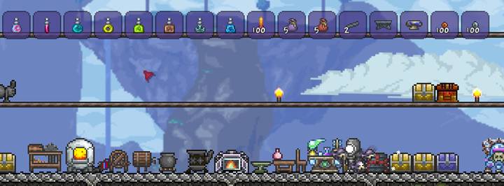 Fazendo poções em terraria