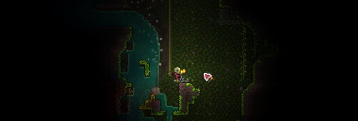Water routed toward lava to make obsidian in Terraria