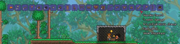 The Crafting menu in Terraria can be much larger with more materials