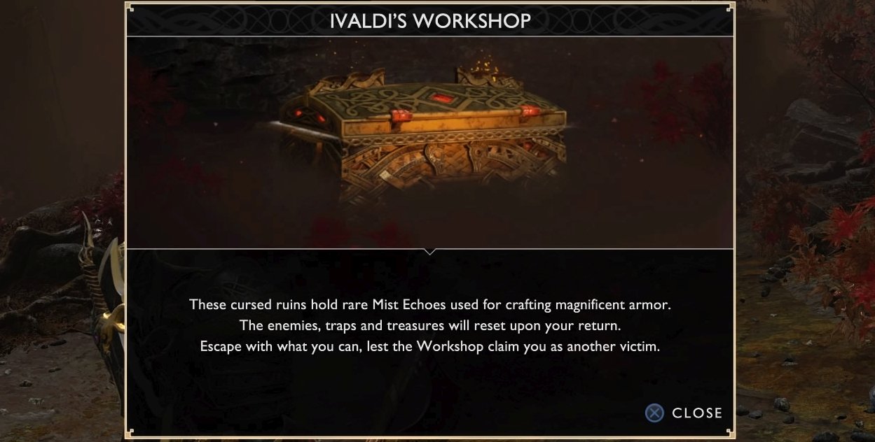 God of War: Ivaldi's workshop in Niflheim