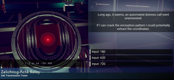 Transmission tower puzzle in No Man's Sky