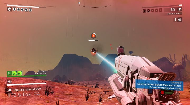 The game interface (HUD) in No Man's Sky