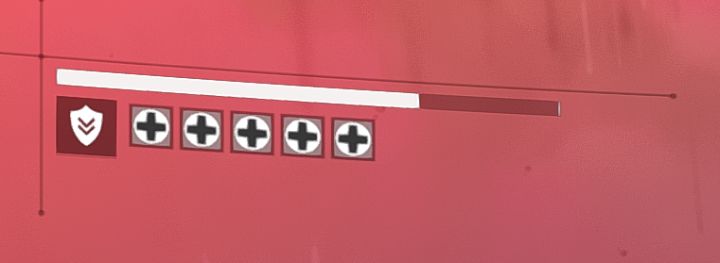 Health bar and shield in No Man's Sky
