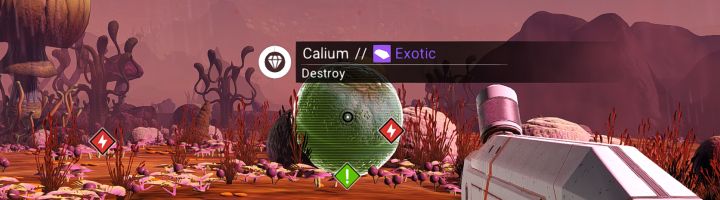 The exclamation mark symbol in No Man's Sky