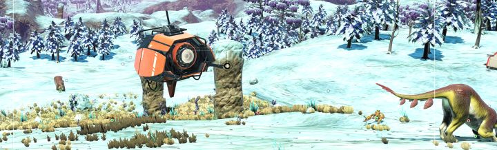 A Sentinel Drone in No Man's Sky - they initiate Wanted Levels 1-5