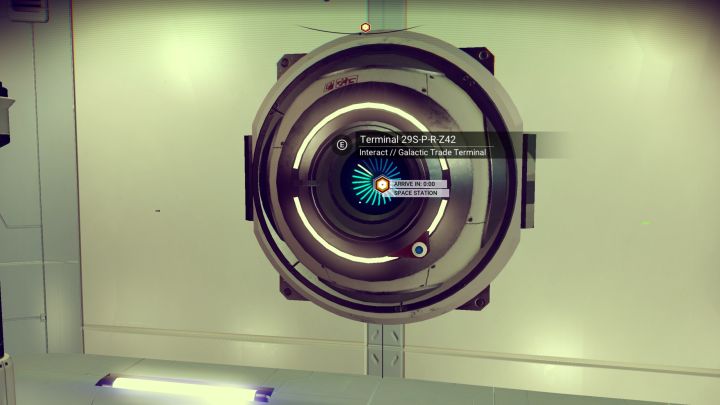 Galactic terminal lets you buy and sell things in No Man's Sky