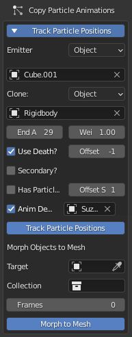 The new particle form tool in Carls Physics and Simulation expander can help you to make motion graphics in Blender