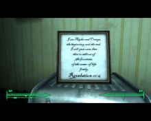 Revelation 21:6, which holds clues to your goal in the main quest of fallout 3