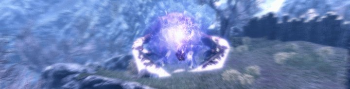Skyrim Destruction Magic: A Dragon is Disintegrated by Lightning Storm