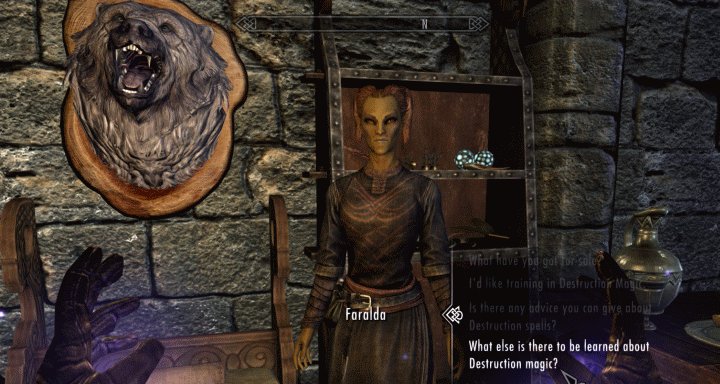 Skyrim Destruction Magic: The Master Trainer Faralda, who also offers the quest to get the master level Destruction spells.