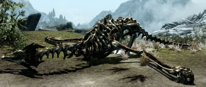 Skyrim's dragons leave behind dragon bones and dragon scales