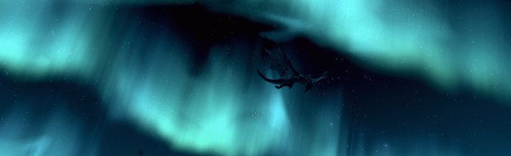 Skyrim's up north, so there are Auroras which are very pleasing to the eye