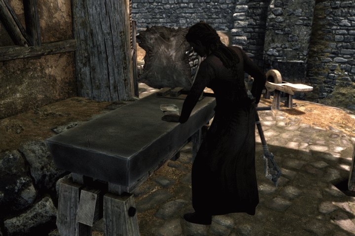 A smithing workbench, which lets your Dragonborn improve armor in Skyrim