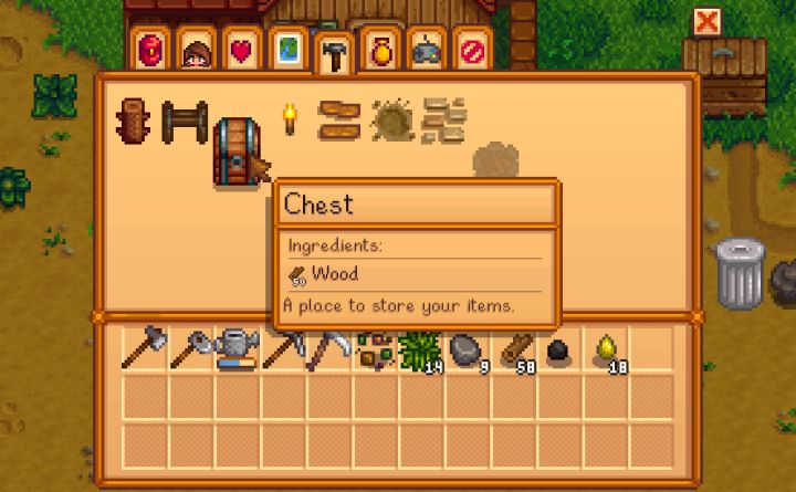 Crafting in Stardew Valley