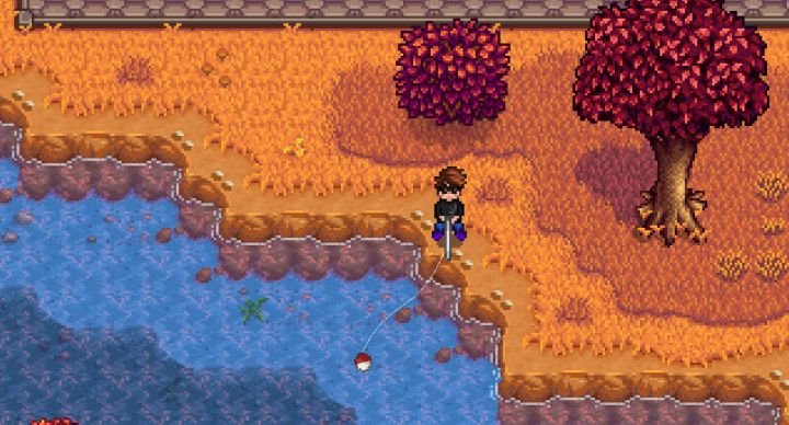 Fishing during Fall in Stardew Valley