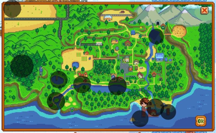 Stardew Valley Fishing Spots Map