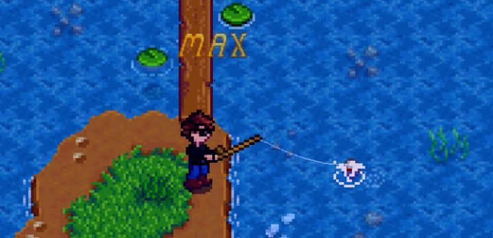 Fishing during Spring in Stardew Valley