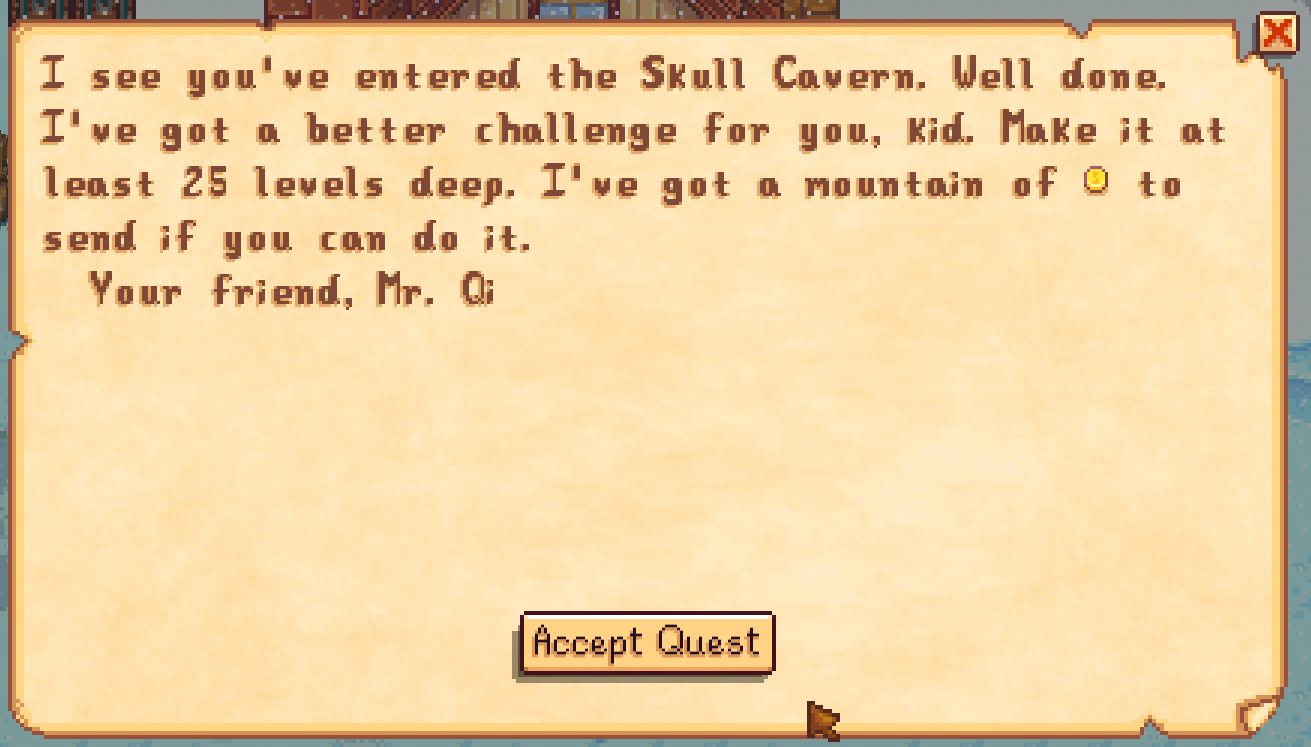 Mr. Qi's Challenge in Stardew Valley