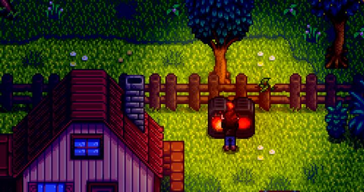 Making copper bars at a furnace in Stardew Valley
