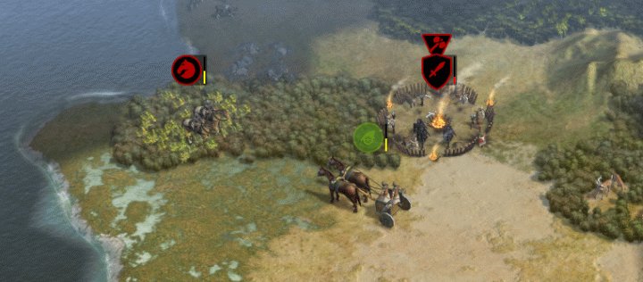 A Barbarian Encampment in Civilization 5 Brave New World