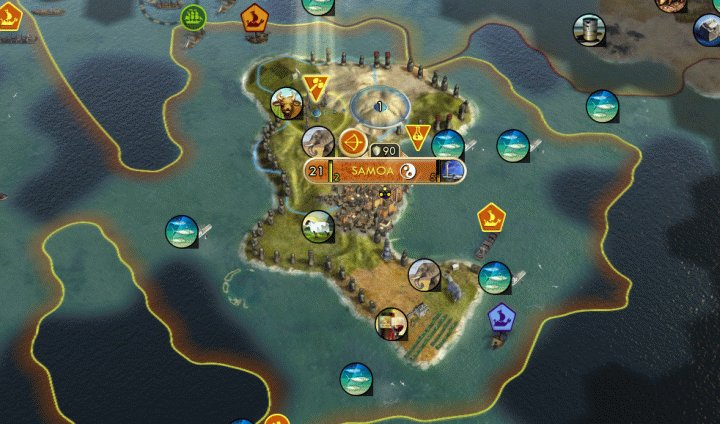 Civ 5's Polynesia gets the Moai statue, which grants Culture and later Tourism bonuses to Cities working tiles