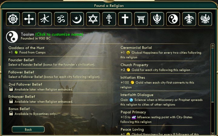 Founding a Religion in Civ 5 Gods and Kings and Brave New World
