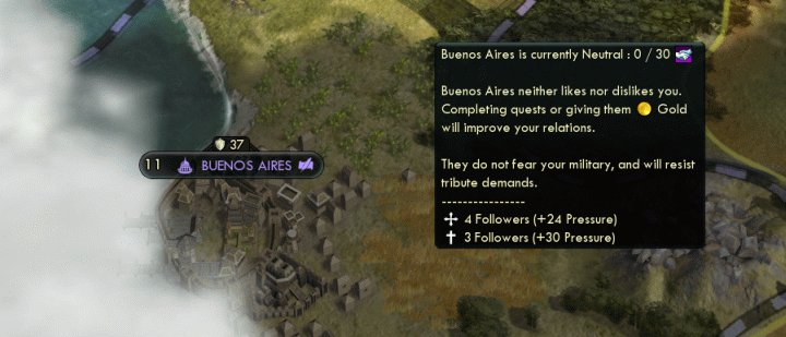 Religious Pressure Gradually Converts Citizens to Follow a Religion in Civ 5