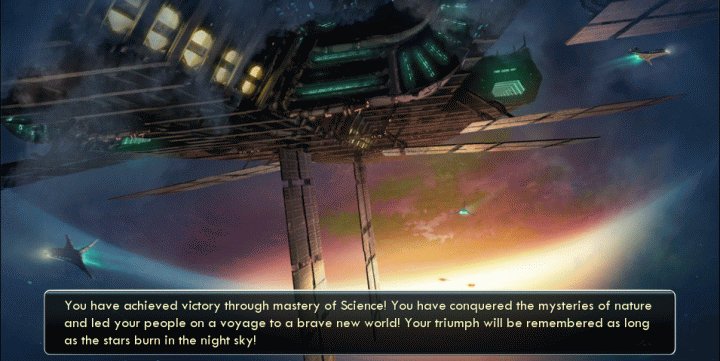 The Civ 5 Space Race Victory Screen
