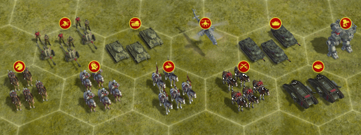 Mounted and Armored Units in Civ 5 - Horsemen, Knights, Lancers, Anti-Tank Guns, Helicopter Gunships, Modern Armor and the Giant Death Robot