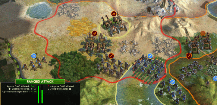 Zone of Control example in Civ 5