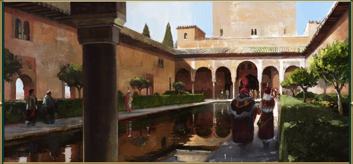 A Painting of the Alhambra Wonder in Civilization 5 Brave New World and Gods and Kings