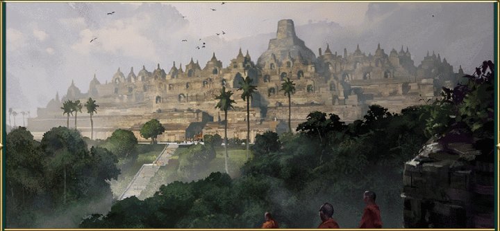 A Painting of the Borobudur Wonder in Civilization 5 Brave New World and Gods and Kings