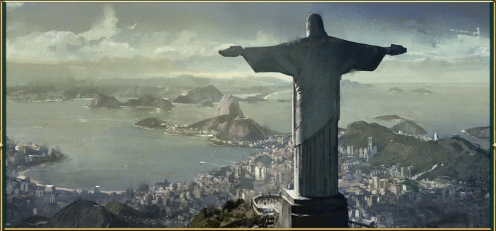 A Painting of the Cristo Redentor Wonder in Civilization 5 Brave New World and Gods and Kings