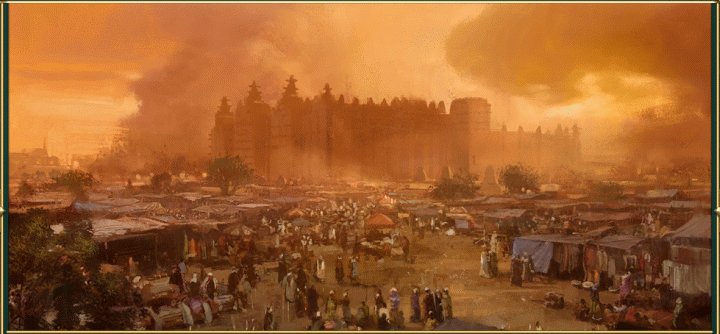 A Painting of the Great Mosque of Djenne Wonder in Civilization 5 Brave New World and Gods and Kings
