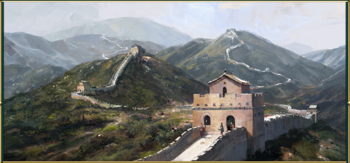 A Painting of the Great Wall Wonder in Civilization 5 Brave New World and Gods and Kings