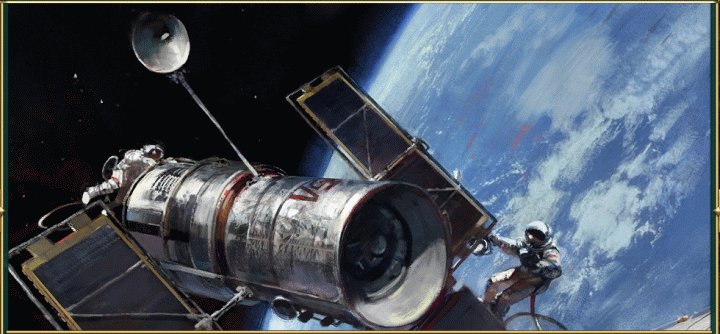 A Painting of the Hubble Space Telescope Wonder in Civilization 5 Brave New World and Gods and Kings