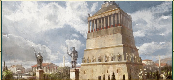 A Painting of the Mausoleum of Halicarnassus Wonder in Civilization 5 Brave New World and Gods and Kings