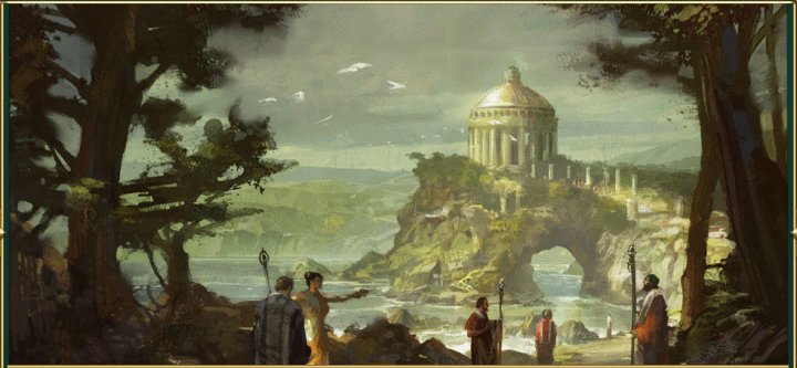 A Painting of the Oracle Wonder in Civilization 5 Brave New World and Gods and Kings