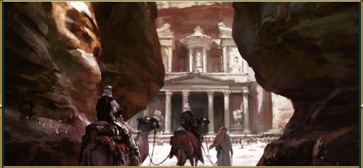 A Painting of the Petra Wonder in Civilization 5 Brave New World and Gods and Kings
